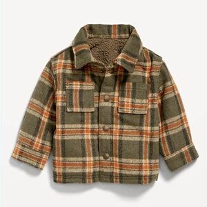 Old Navy Sherpa-Lined Plaid Shacket (Toddler)